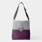 Pink Polka Dot Crossbody Tas (Voorkant)