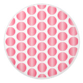 Pink Polka Dot Design Keramische Knop (Voorkant)