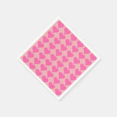 Pink Polka Dot Hearts Servet (Hoek)