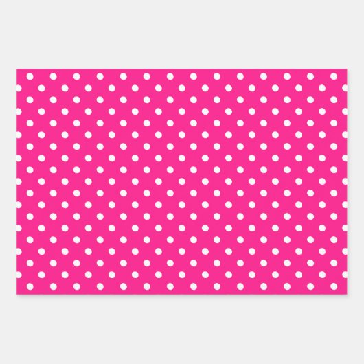 Pink Polka Dot Inpakpapier Vel (Voorkant 2)