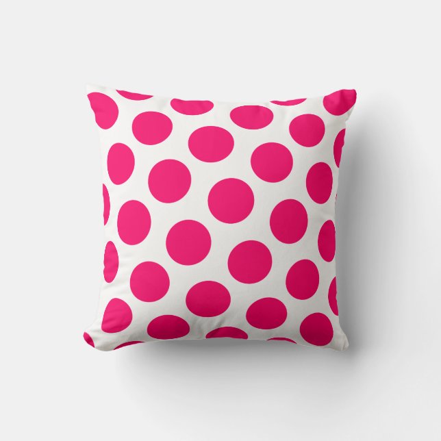 Pink Polka Dot Kussen (Voorkant)