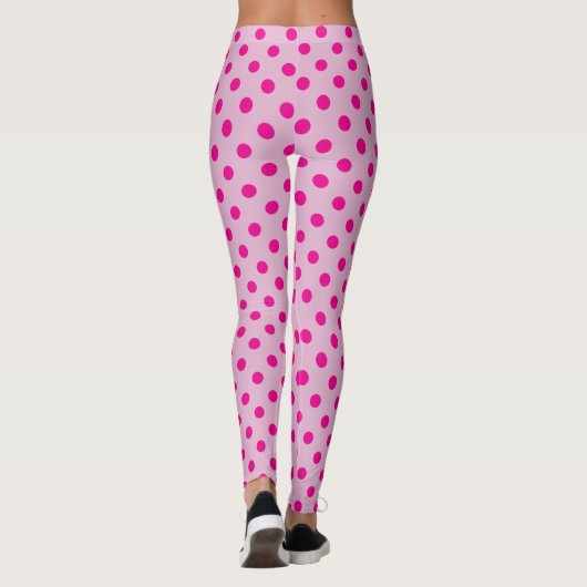 Pink Polka Dot Leggings (Achterkant)