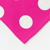 Pink Polka Dot Logo Fleece Blanket Deken (Hoek)