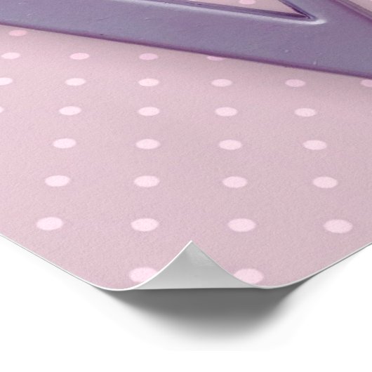Pink Polka Dot LOVE Poster (Hoek)