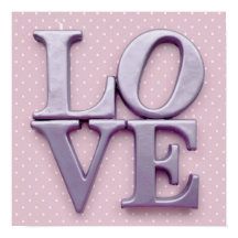 Pink Polka Dot LOVE Poster