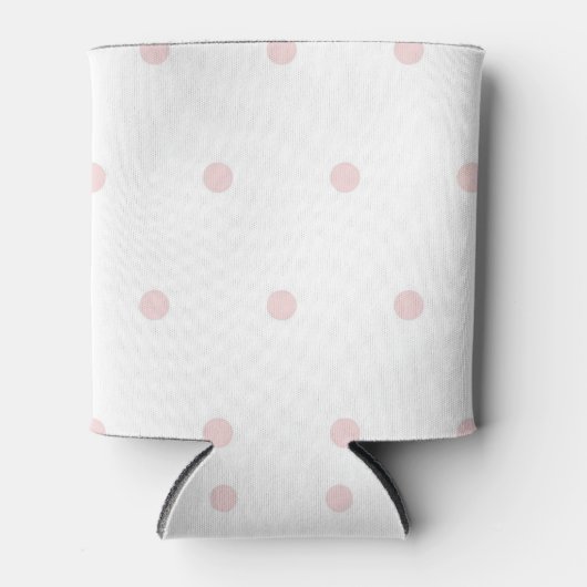Pink Polka Dot Pattern Fun Pastel Party Accessory Blikjeskoeler (Voorkant)