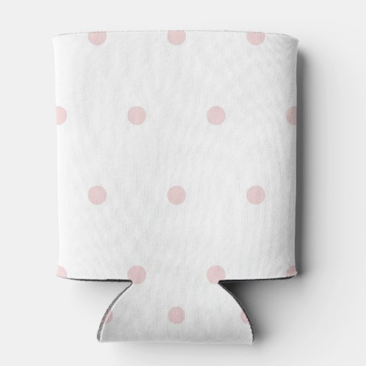 Pink Polka Dot Pattern Fun Pastel Party Accessory Blikjeskoeler (Achterkant)