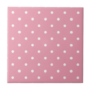 Pink Polka Dot Pattern Tegeltje