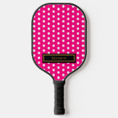 Pink Polka Dot Pickleball Paddle (Voorkant)