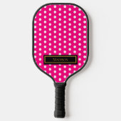Pink Polka Dot Pickleball Paddle (Achterkant)