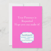 Pink Polka Dot Princess Birthday Party Kaart (Achterkant)