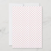 Pink Polka Dot Umbrella Baby shower Uitnodiging (Achterkant)