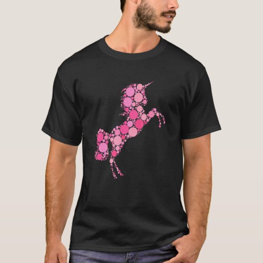 Pink Polka Dot Unicorn International Dot Day T-shirt (Voorkant)