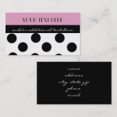 Pink Polka Dot Visitekaartje (Voorkant / Achterkant)