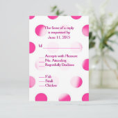 Pink Polka Dot Wedding RSVP (Staand voorkant)