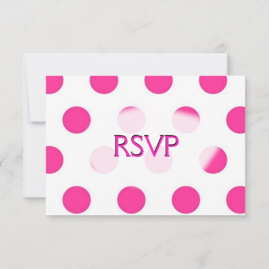 Pink Polka Dot Wedding RSVP (Achterkant)