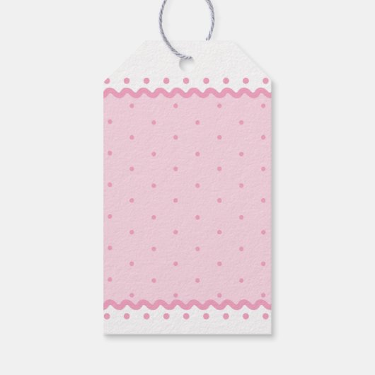 Pink Polka Dot White Daisy Be My Valentijn Cadeaulabel (Achterkant)