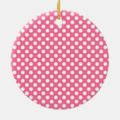 Pink Polka Dot Zwangerschap Ornament (Achterkant)
