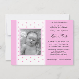 Pink Polka Dots Baptism-uitvindingen Kaart