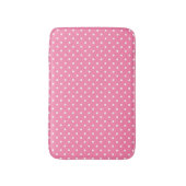 Pink Polka Dots Bath Mat (Voorkant Verticaal)