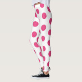 Pink Polka Dots Girly Trendy Fashionable Yoga Leggings (Links)