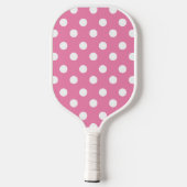 Pink Polka Dots Pickleball Persoonlijke peddel Paddle (Achterkant)