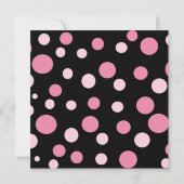 Pink Polka Dots, Polka Dot Pattern, Bat Mitzvah Kaart (Achterkant)