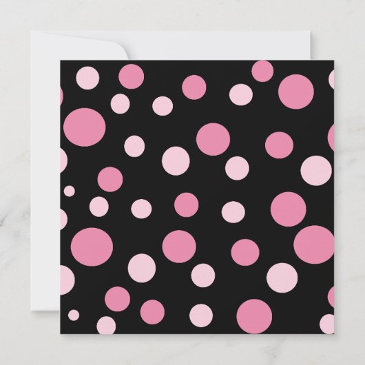 Pink Polka Dots, Polka Dot Pattern, Bat Mitzvah Kaart (Achterkant)