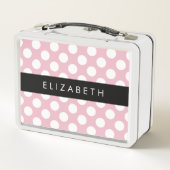 Pink Polka Dots, Polka Dot Pattern, Jouw naam (Achterkant)