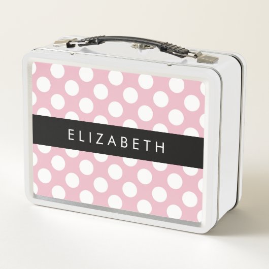 Pink Polka Dots, Polka Dot Pattern, Jouw naam (Achterkant)