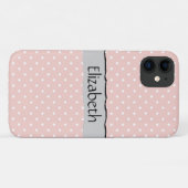 Pink Polka Dots, Polka Dot Pattern, Jouw naam Case-Mate iPhone Case (Achterkant (horizontaal))