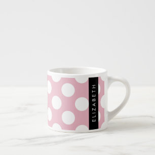 Pink Polka Dots, Polka Dot Pattern, Jouw naam Espresso Kop