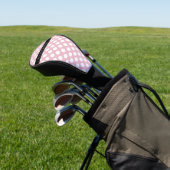 Pink Polka Dots, Polka Dot Pattern, Jouw naam Golfheadcover (Insitu)