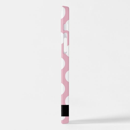 Pink Polka Dots, Polka Dot Pattern, Jouw naam iPhone Hoesje (Linkerkant)