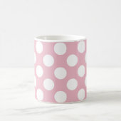Pink Polka Dots, Polka Dot Pattern, Jouw naam Koffiemok (Center)