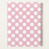 Pink Polka Dots, Polka Dot Pattern, Jouw naam Planner (Achterkant)