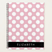 Pink Polka Dots, Polka Dot Pattern, Jouw naam Planner (Voorkant)