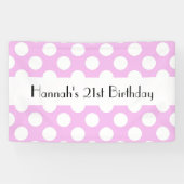 Pink Polka Dots, Polka Dot Pattern, Stippen, Birth Spandoek (Horizontaal)