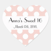 Pink Polka Dots, Polka Dot Pattern, Stippen, Sweet Hart Sticker (Voorkant)