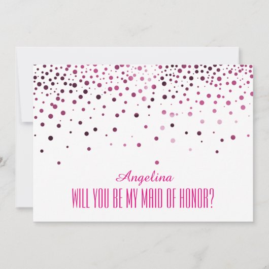 Pink Polka Dots word je mijn vriend van HONOR? Kaart (Voorkant)