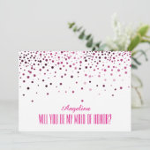 Pink Polka Dots word je mijn vriend van HONOR? Kaart (Staand voorkant)