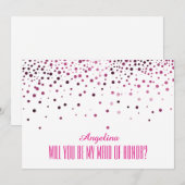 Pink Polka Dots word je mijn vriend van HONOR? Kaart (Voorkant / Achterkant)