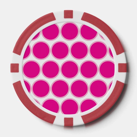 Pink Polka Poker Chip (Voorkant)