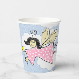 Pink Polkadot Angel Papieren Bekers