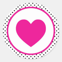 Pink Polkadot Heart
