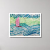 Pink Polkadot Sail Canvas Afdruk (Voorkant)