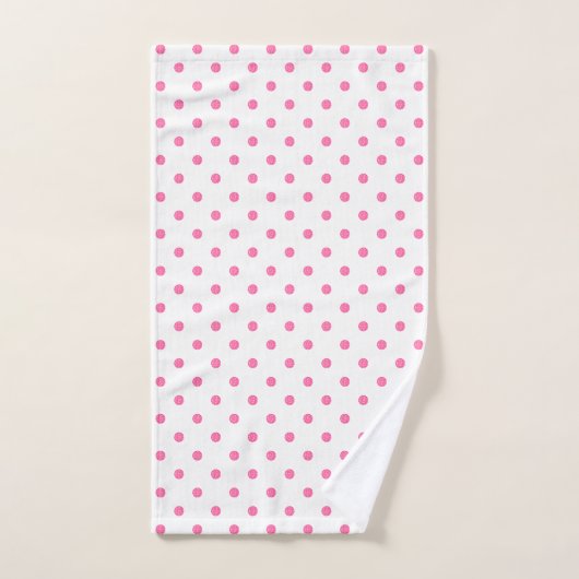 Pink Polkadots Pattern Bad Handdoek (Handdoek)