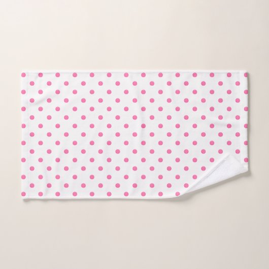 Pink Polkadots Pattern Bad Handdoek (Handdoek)
