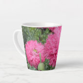 Pink Pom Pom Poppies Latte Mok (Linkerhoek)