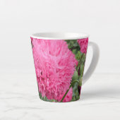 Pink Pom Pom Poppies Latte Mok (Rechterhoek)